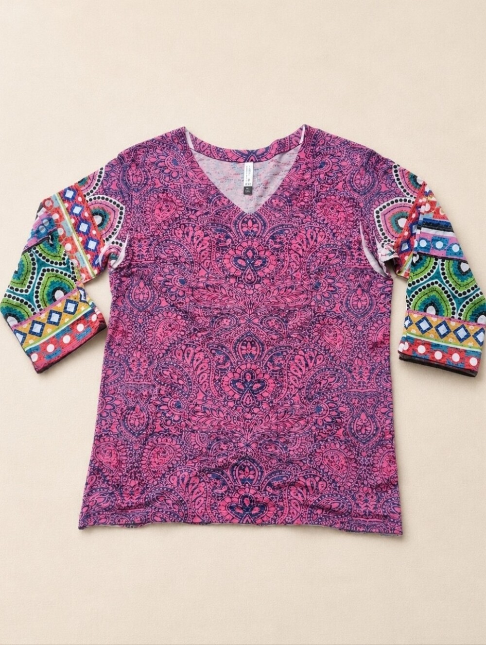 🌸 Whimsy Rose Premium Dye-Sublimation Top Made in USA • XL • NWOT